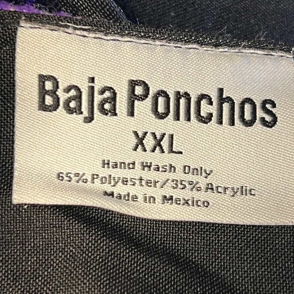 Baja Ponchos Mexican Serape Dog Coat XXL Multi-Color Striped Vest Harness Slit